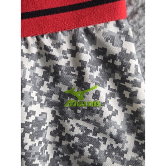 Mizuno Shorts Mens L Gray Digital Camo Baseball Padded Sliding Compression - Picture 4 of 8